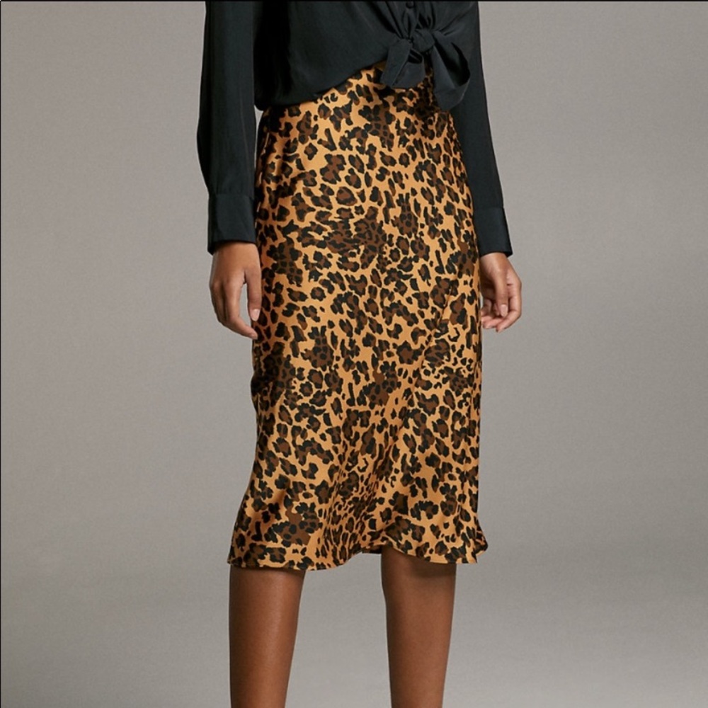 NWOT Aritzia Babaton Leopard Slip Skirt